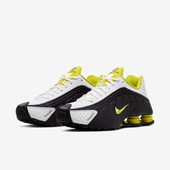 Nike Shox R4 - Férfi Utcai Cipő - Fekete/Fehér/Sárga